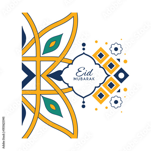A vibrant and intricate design celebrating the joyous occasion of eid mubarak

