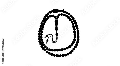 Black Rosary Beads with Crucifix Pendant.