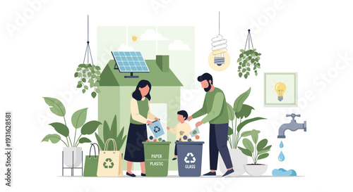 eco friendly family recycling and sustainable living