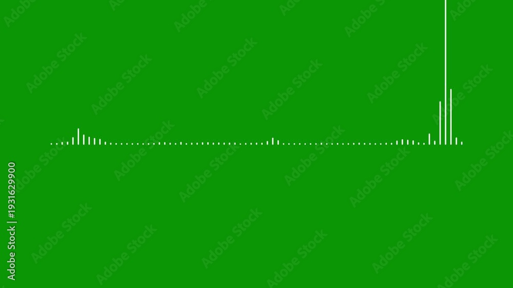 Modern white sound spectrum animation, audio equalizer bars motion ...