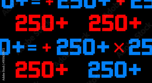 Mathematical equations and numbers on a black background.