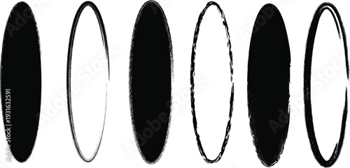 Alternating black and white oval shapes