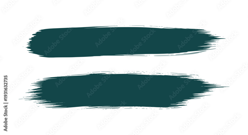 Obraz premium Hand-Drawn Dark Teal Paint Strokes Grunge Texture Vector Design Elements