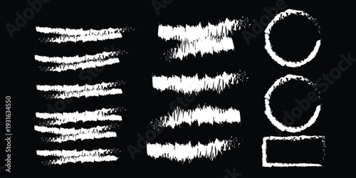 Abstract brush stroke patterns on black background