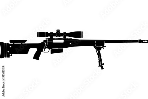 Precision Bolt-Action Rifle with Scope
