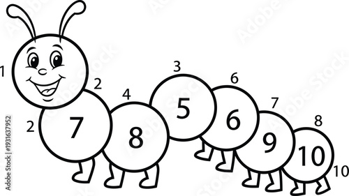 Coloring page for kids caterpillar from a coloring book for children