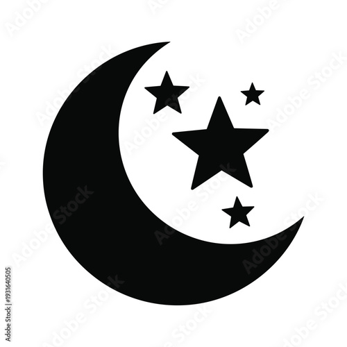 Moon Stars Night Sky Celestial Symbol Commercial