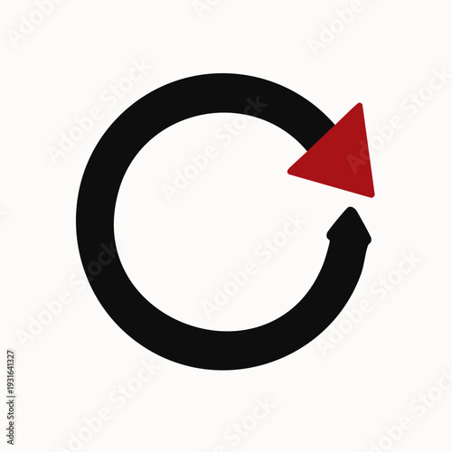 Modern refresh symbol for seamless updates and progress