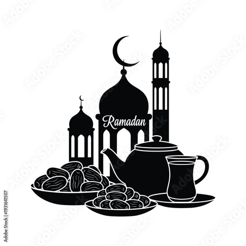 Ramadan Dates Tea Mosques Celebration Commercial