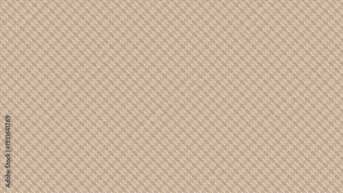 Abstract seamless geometric pattern featuring a tan and white diagonal lattice grid perfect for modern technical textiles and minimalist wallpaper backdrops
