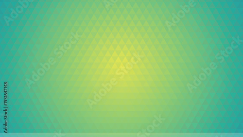 Abstract seamless geometric background featuring a vibrant teal and yellow low poly triangle gradient pattern perfect for modern digital wallpaper