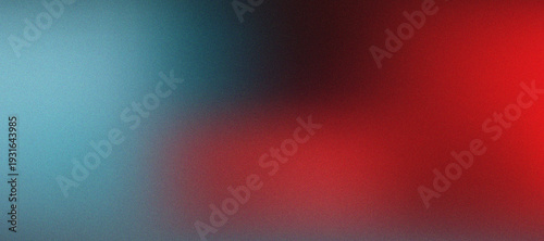 Dramatic teal and red gradient background with dark moody vignette
