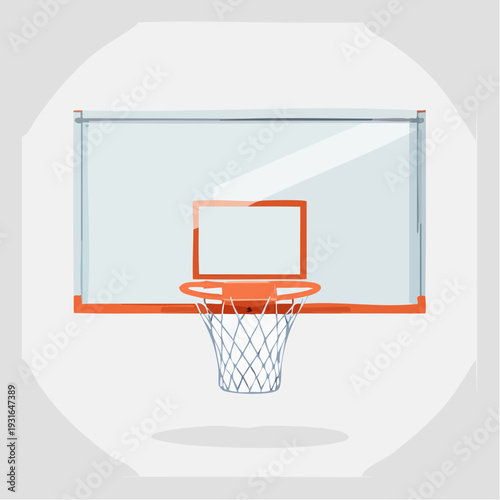 Basketball hoop with net and backboard, perfect for sports and recreation