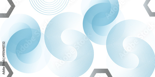 Abstract blue hexagon banner background showcase trend vector 10.