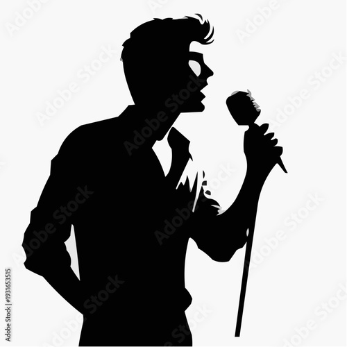 singer with microphone