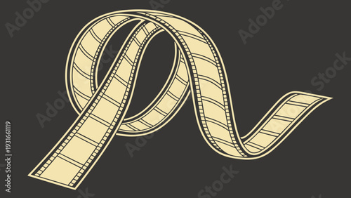 Film strip illustration on dark background.