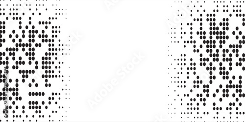 Halftone circles, halftone dot pattern simple art