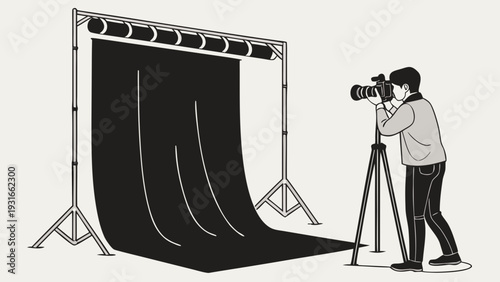 Photographer capturing images in a professional studio setting 1.