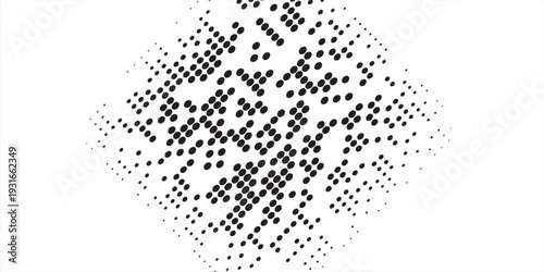 Halftone circles, halftone dot pattern simple art