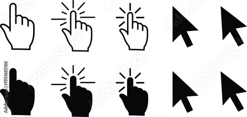 Computer mouse cursor icon.