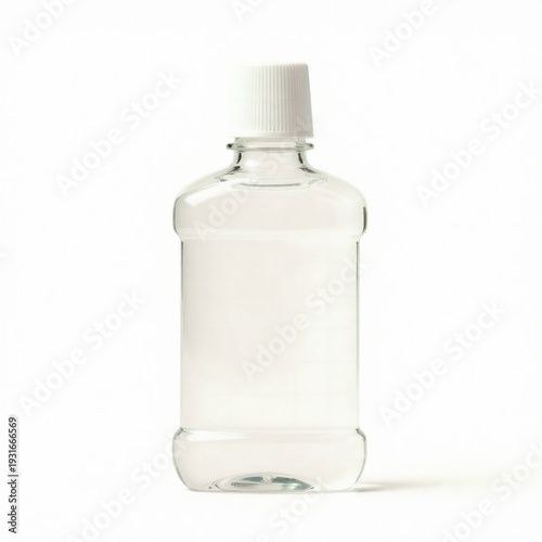 A small, clear, squarish plastic container featuring a wide mouth and white flip-top lid is presented for branding purposes.