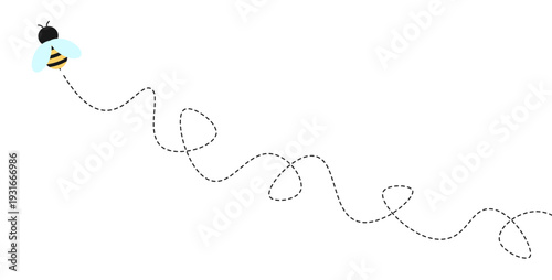 cute flying bee clipart card decoration illustration clipart