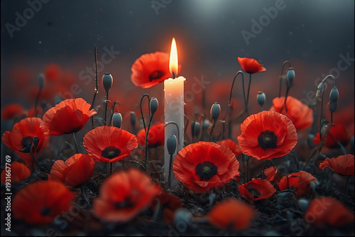 Intentionally soft Flanders poppies 