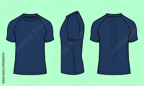 Athletic Activewear Training Shorts Triple-View Fashion Technical Flat Sketch