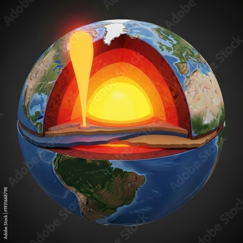 Earths Internal Structure and Volcanic Eruption.