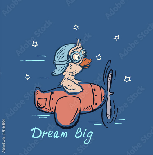 Little goose phant flying in airplanes.