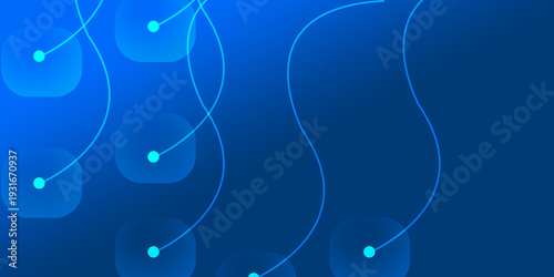 Illustration in the style of geometric-shaped patterns with blue gradient for online work and presentations	
