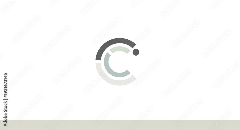 Fototapeta premium Abstract circular design elements on a white background for various applications