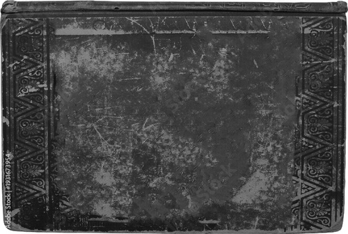 Large halftone vintage book cover texture with a transparent background