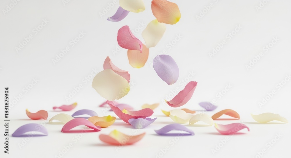 Fototapeta premium Falling Flower Petals