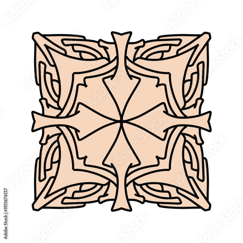 Bright Ethnic Mosaic Tile Pattern