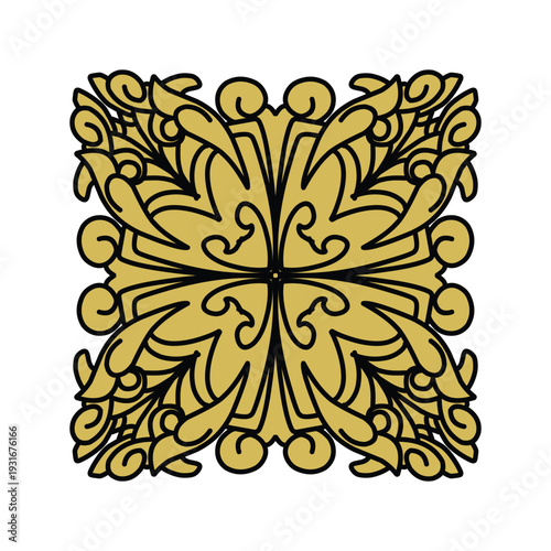 Modern Ornamental Square Pattern Tile