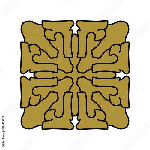 Intricate Floral Ornament Tile Pattern