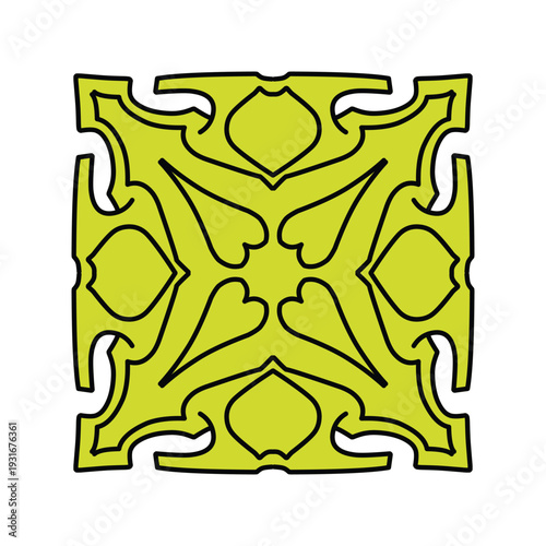 Abstract Decorative Square Mosaic Pattern