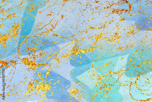 背景素材_水彩テクスチャ_水色