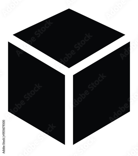 Geometric cube with solid structure