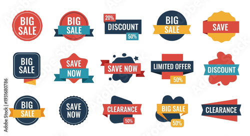 Sale Promotion: A set of vivid, dynamic, and engaging designs announcing a sale, discount, and special offers, each designed to capture attention and excitement.