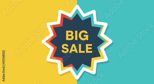 Big Sale Emblem: A vibrant emblem boldly proclaims BIG SALE, set against a dynamic background, beckoning shoppers with irresistible offers and promotions.