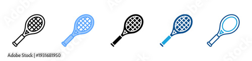 Tennis Racket icon multiple style and collection