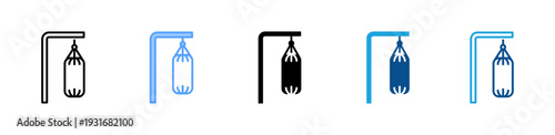 Punching Bag icon multiple style and collection