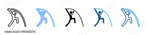 Pole Vault icon multiple style and collection