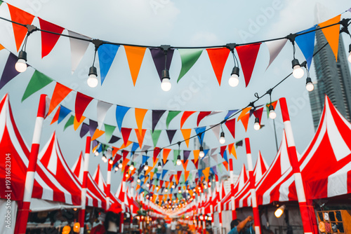 Weekend Market Festival carnival light