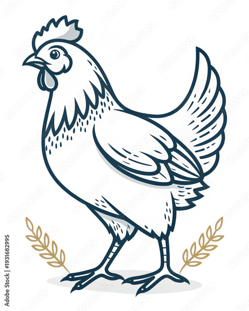 Fototapeta premium hen icon