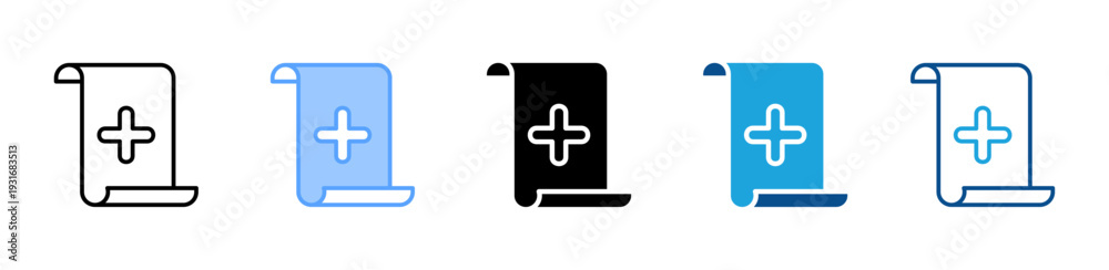 Obraz premium Add icon multiple style and collection