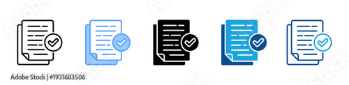 Document  icon multiple style and collection