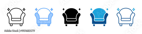 Armchair  icon multiple style and collection